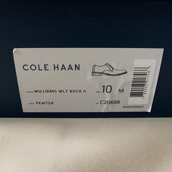 COLE HAAN MEN’S GREY SUEDE DRESS SHOE SZ 10 - Picture 6 of 6